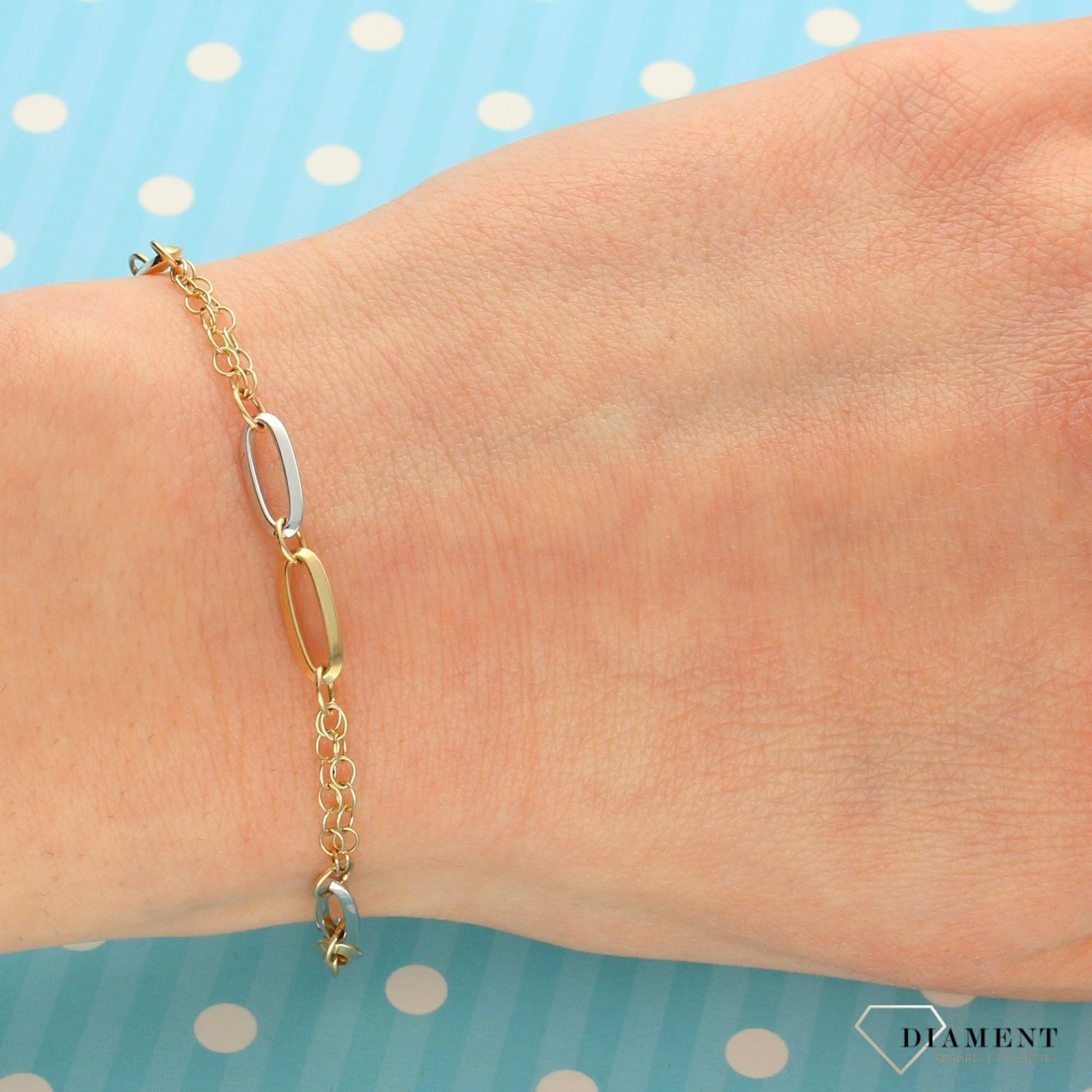 Złota bransoletka DALL'ACQUA GOLD łańcuszkowa BRE1580423 (2).jpg